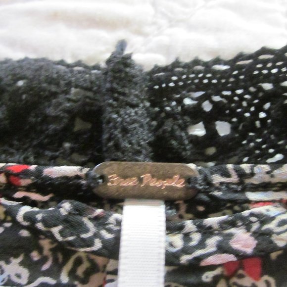 Free People Top XS Lola Kimono Floral Black Combo - Picture 5 of 14